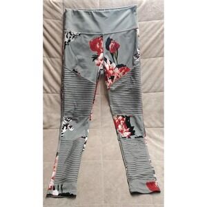 BSP Better Sports Performance Womens Size L Stretch Activewear Leggings Floral